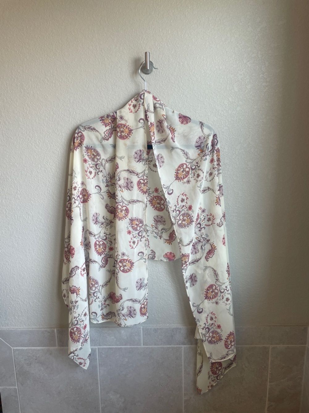 Unbranded Paisley Printed scarf with jewel detail